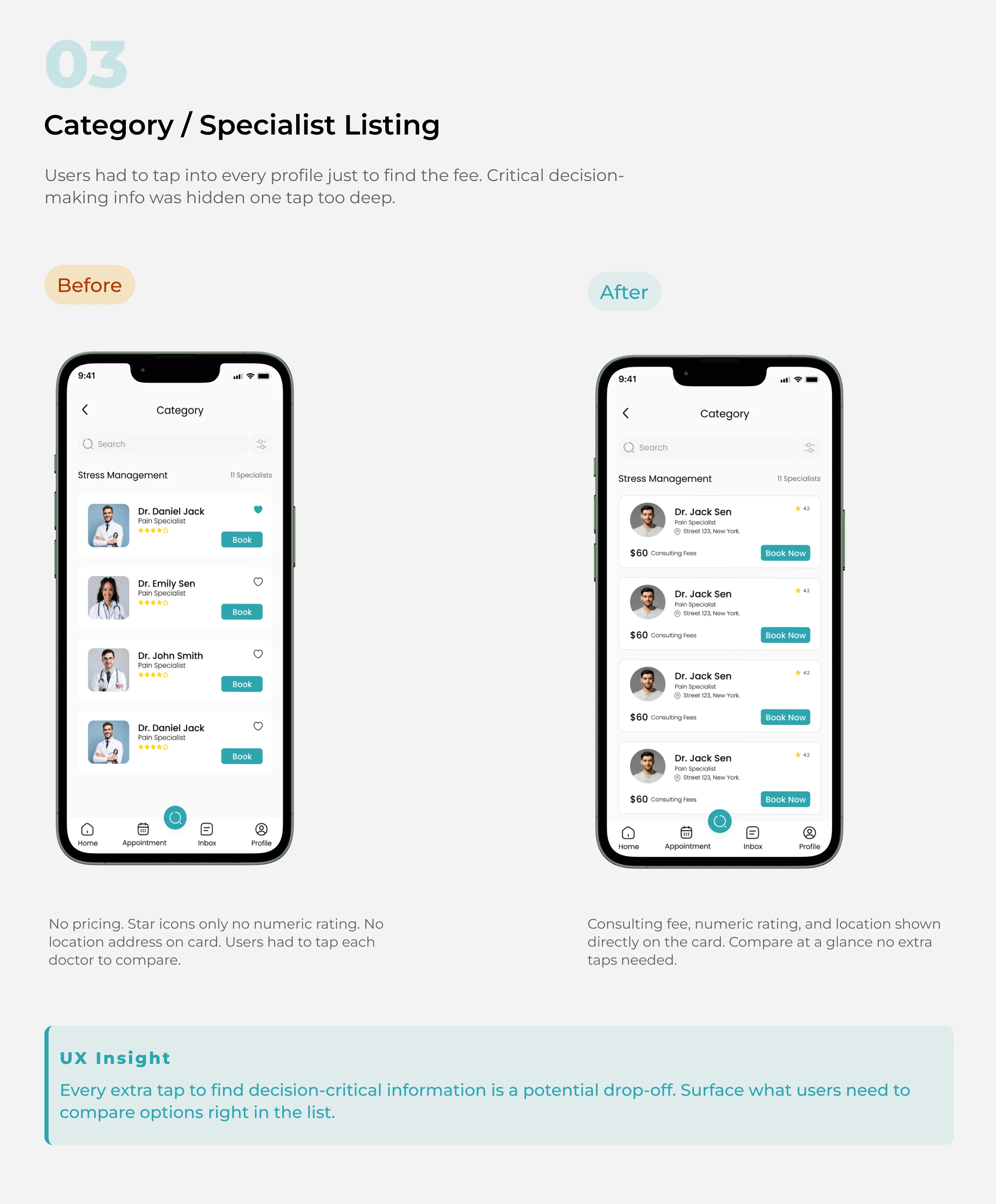 Booking flow redesign — three-step form with progress bar
